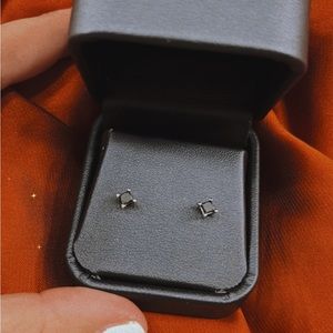 Black diamond earrings